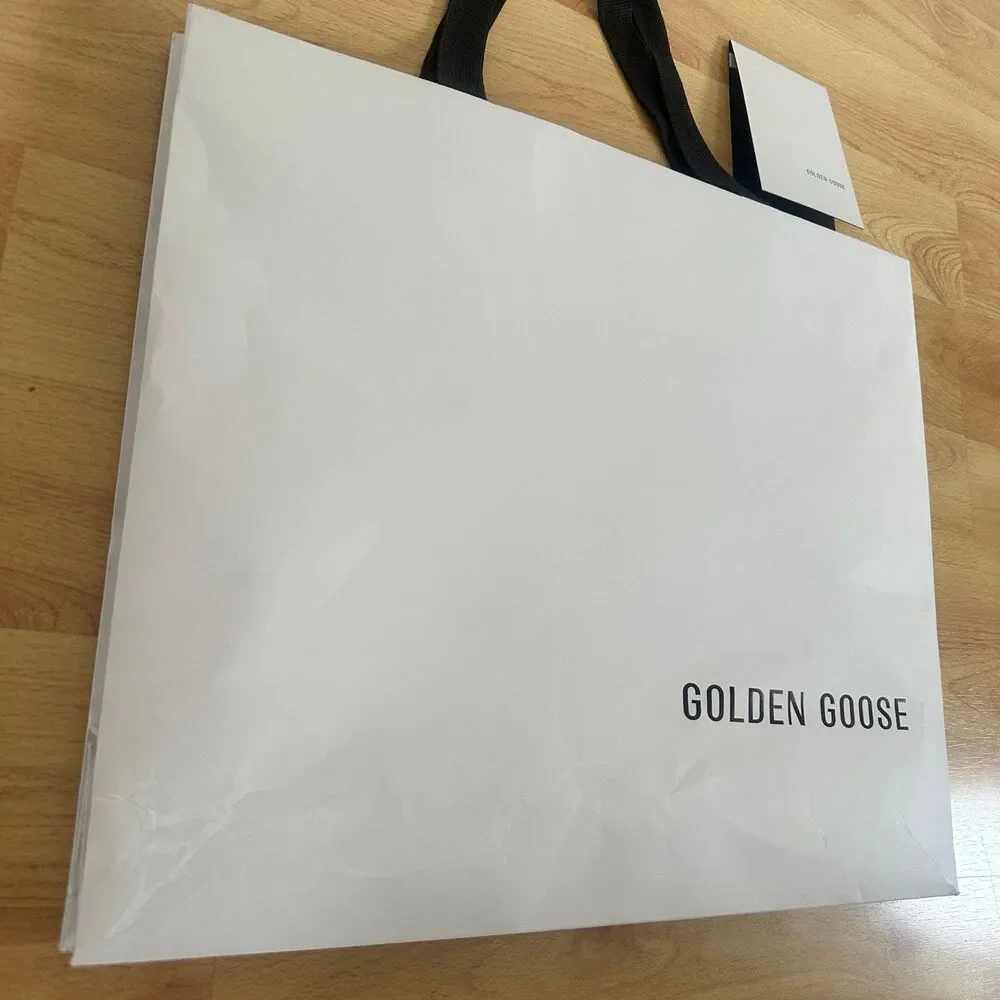Golden Goose Paper Shopping Bag - grey/white large, 17.25